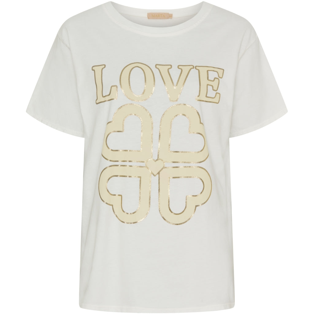 MARTA DU CHATEAU Marta du Chateau dame tee MdcInge .0532 T-shirt Offwhite Love