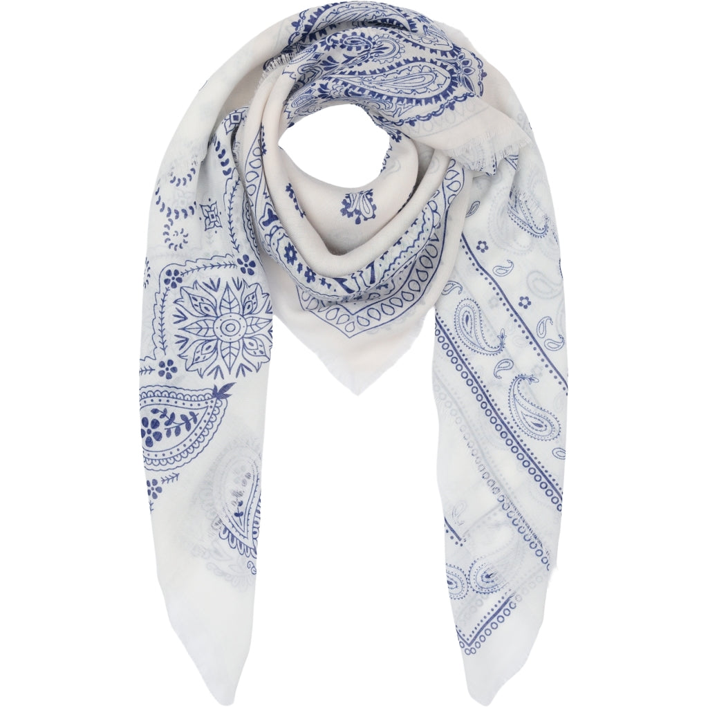 MARTA DU CHATEAU Marta du Chateau dame tørklæde MdcBelle FA37263 Scarf White/Navy