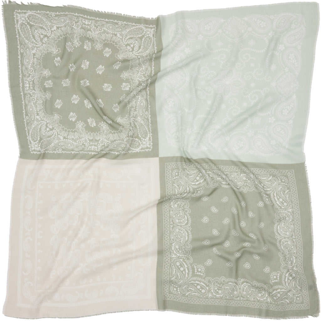 MARTA DU CHATEAU Marta du Chateau dame tørklæde MdcBelle FA37263 Scarf beige/green