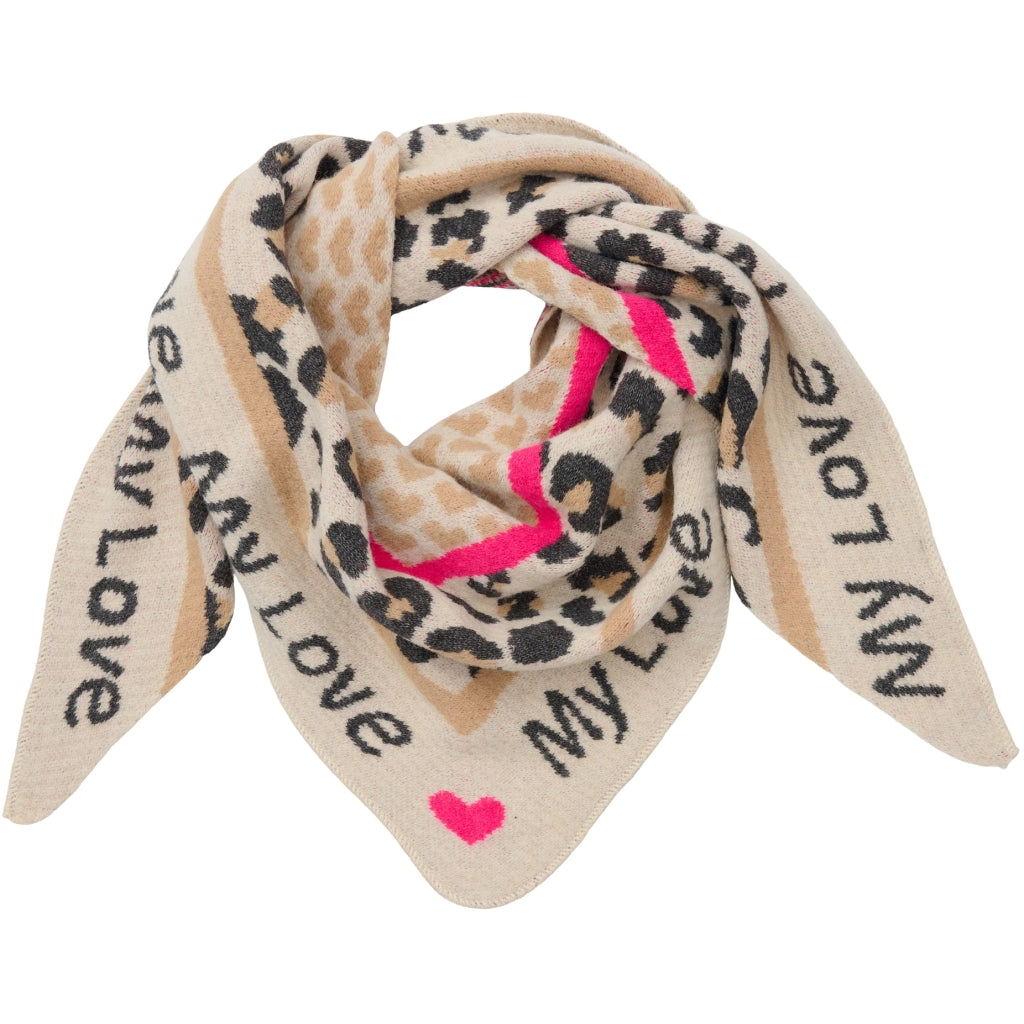 MARTA DU CHATEAU Marta du Chateau dame tørklæde MdcClio 0746 Scarf Beige/Pink