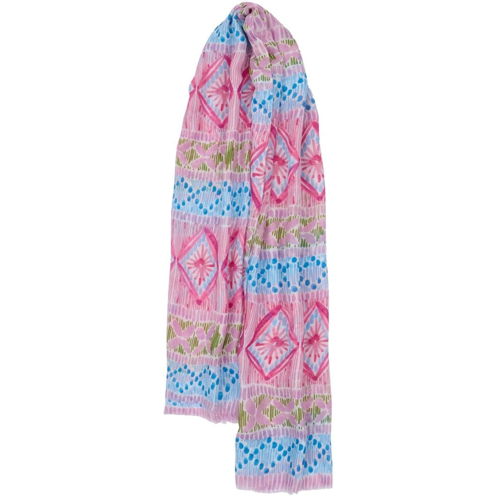 MARTA DU CHATEAU Marta du Chateau dame tørklæde MdcEmila FA60198 Scarf Pink/Blue