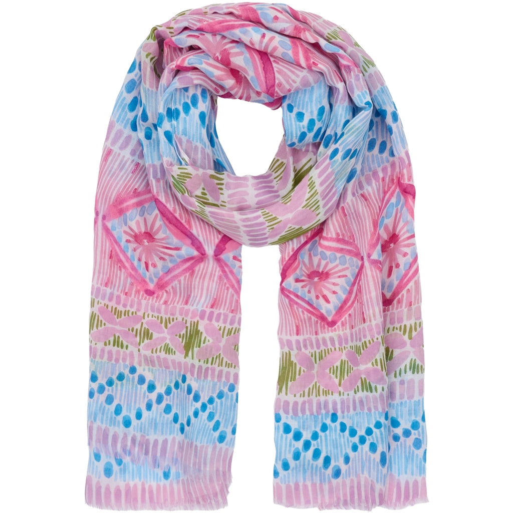 MARTA DU CHATEAU Marta du Chateau dame tørklæde MdcEmila FA60198 Scarf Pink/Blue