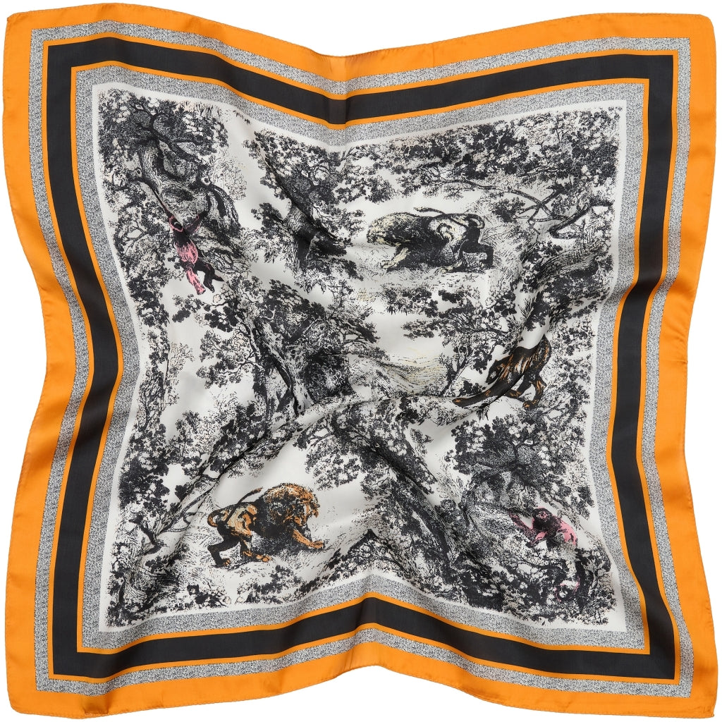 MARTA DU CHATEAU Marta du Chateau dame tørklæde MdcJuline FA-Scarf Scarf Black/Orange31274