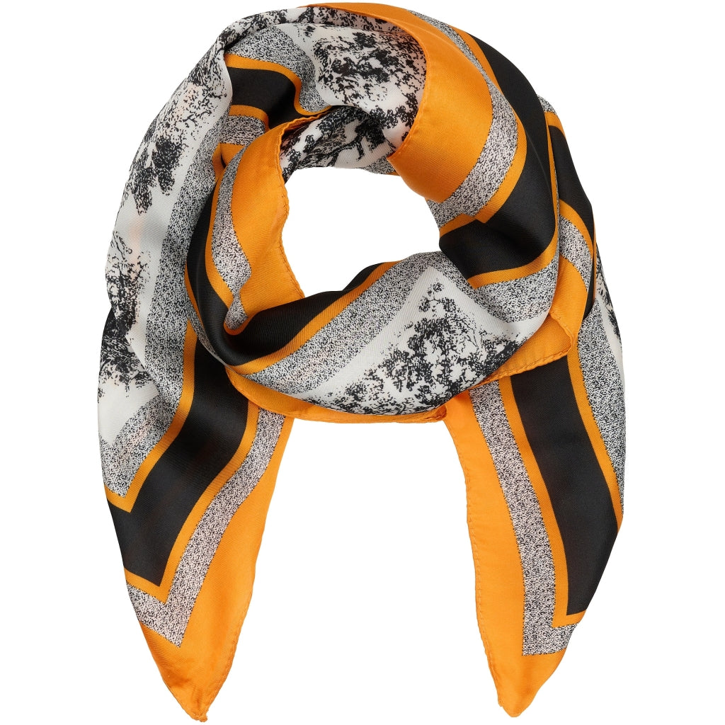 MARTA DU CHATEAU Marta du Chateau dame tørklæde MdcJuline FA-Scarf Scarf Black/Orange31274