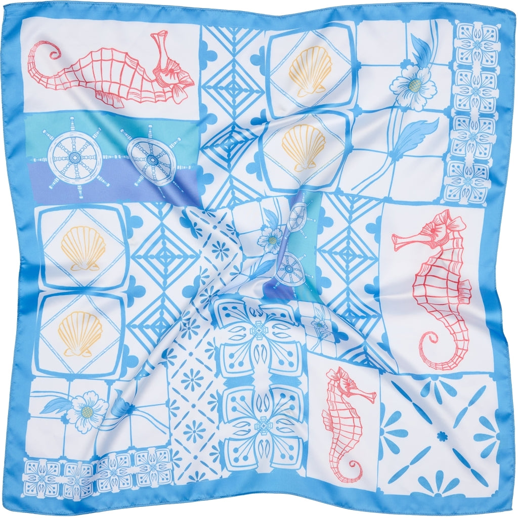 MARTA DU CHATEAU Marta du Chateau dame tørklæde MdcJuline FA-Scarf Scarf Blue11114