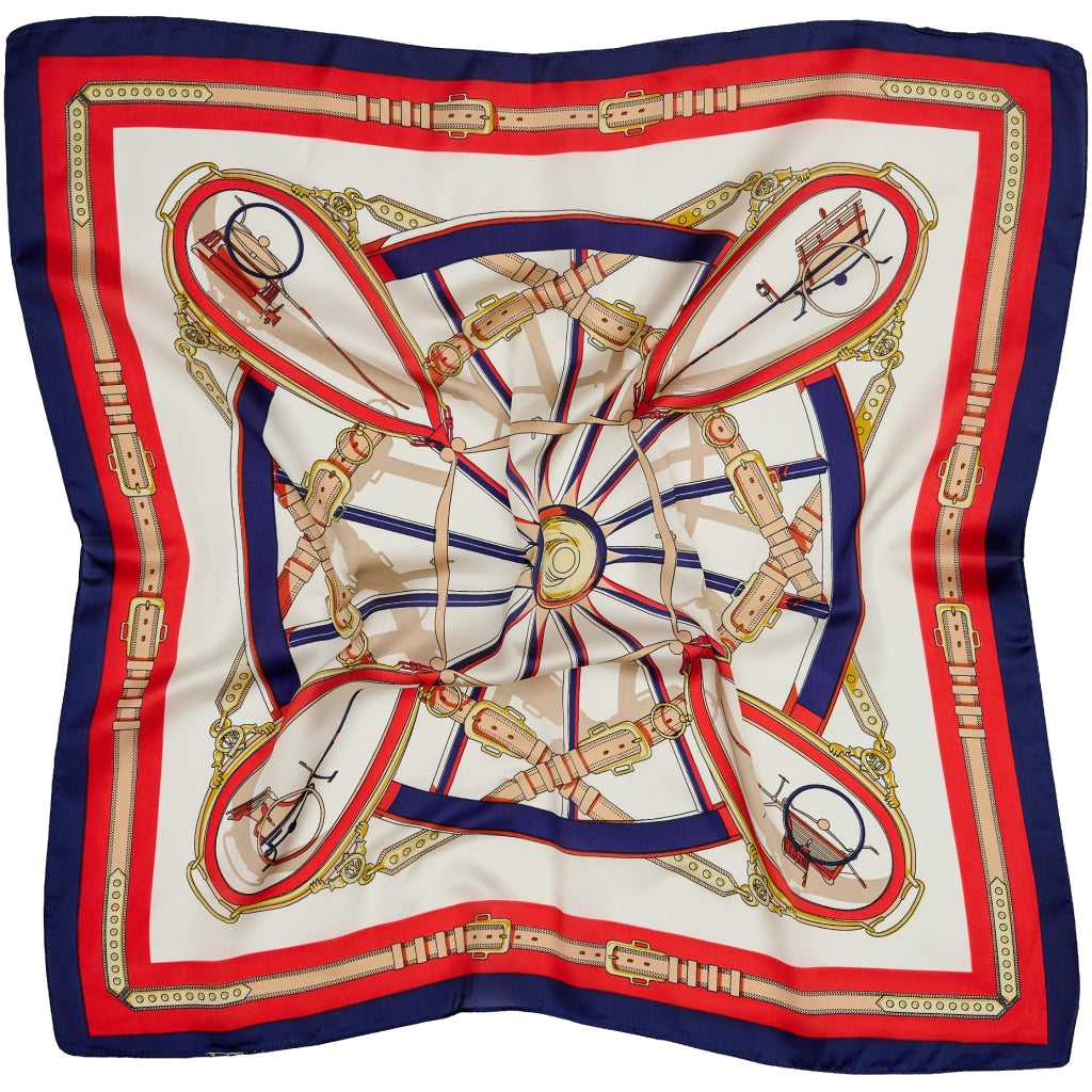 MARTA DU CHATEAU Marta du Chateau dame tørklæde MdcJuline FA-Scarf Scarf Blue/Red31218