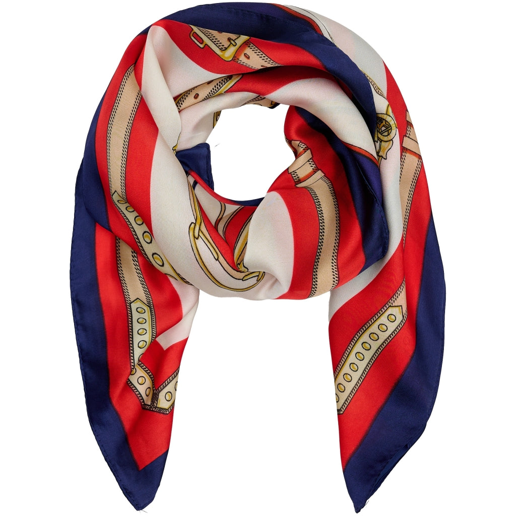 MARTA DU CHATEAU Marta du Chateau dame tørklæde MdcJuline FA-Scarf Scarf Blue/Red31218