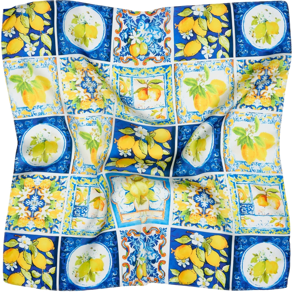 MARTA DU CHATEAU Marta du Chateau dame tørklæde MdcJuline FA-Scarf Scarf Blue/Yellow3925