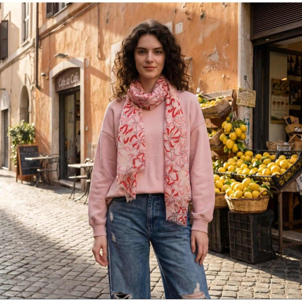 MARTA DU CHATEAU Marta du Chateau dame tørklæde MdcKaysa FA3841 Scarf Rosa