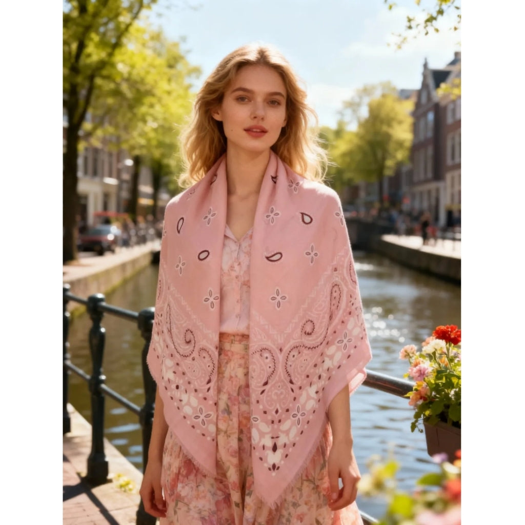 MARTA DU CHATEAU Marta du Chateau dame tørklæde MdcLeah FA37258 Scarf Rosa