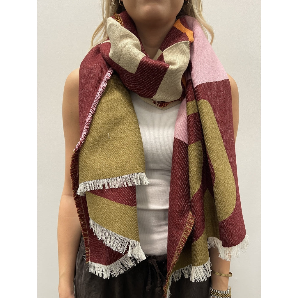 MARTA DU CHATEAU Marta du Chateau dame tørklæde MdcNyla BA-2865 Scarf Bordeaux