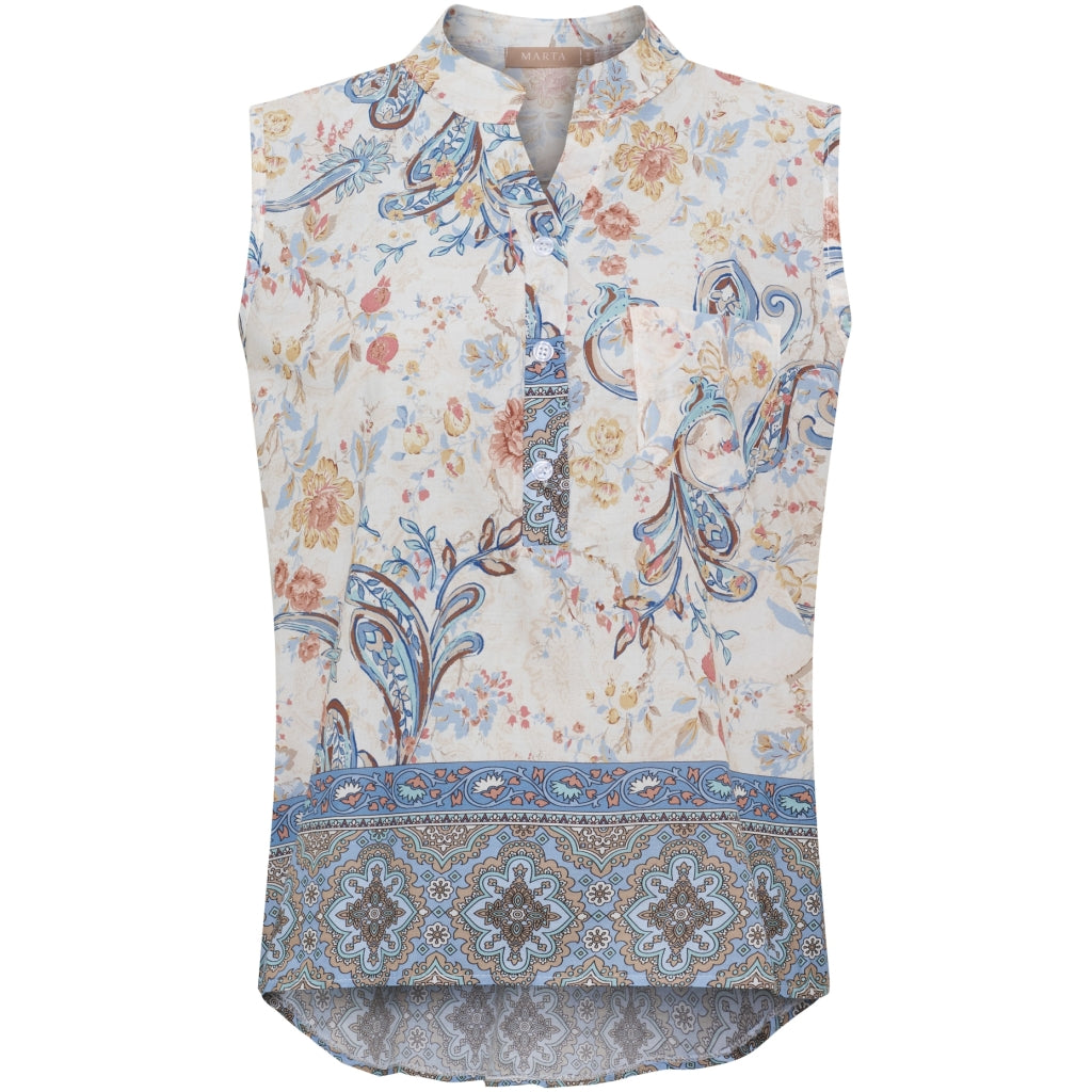 MARTA DU CHATEAU Marta du Chateau dame top MdcJenna 84571 Shirt CelesteNPC512
