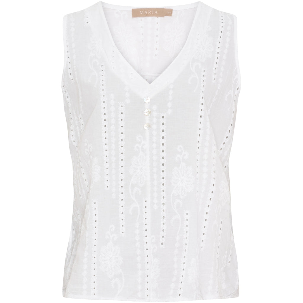 MARTA DU CHATEAU Marta du Chateau dame top MdcPerla 6261 Top White