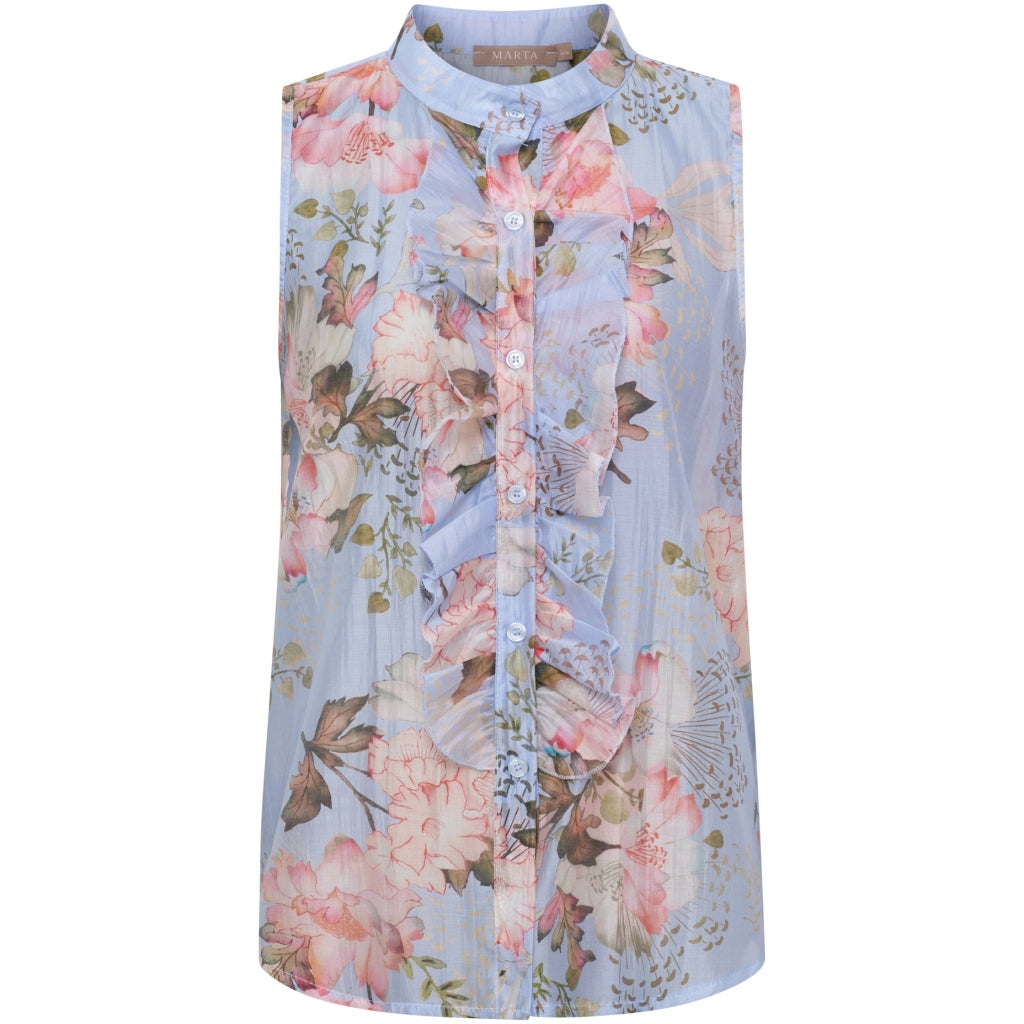 MARTA DU CHATEAU Marta du Chateau dame top MdcRaya 7284 Shirt Celeste