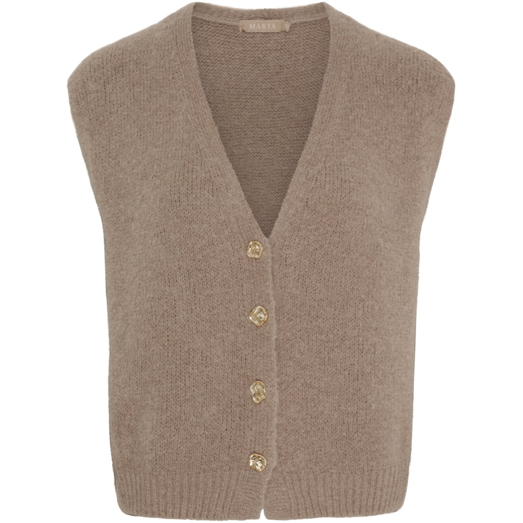 MARTA DU CHATEAU Marta du Chateau dame vest MdcAmara 5215 Vest Fango