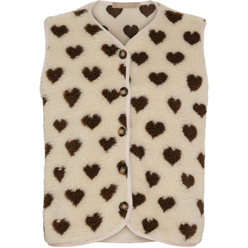 MARTA DU CHATEAU Marta du Chateau dame vest MdcDahlia 25710 Vest Cream/Moro