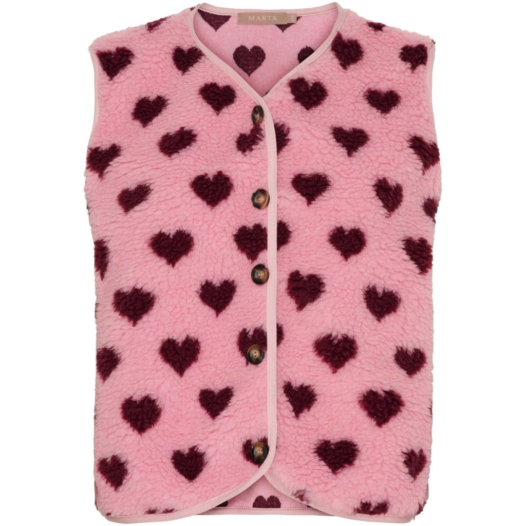 MARTA DU CHATEAU Marta du Chateau dame vest MdcDahlia 25710 Vest Rosa/Bordeaux