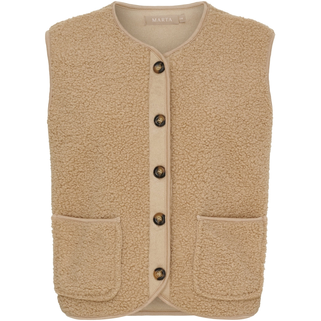MARTA DU CHATEAU Marta du Chateau dame vest MdcEmmie 25172 Vest Camel