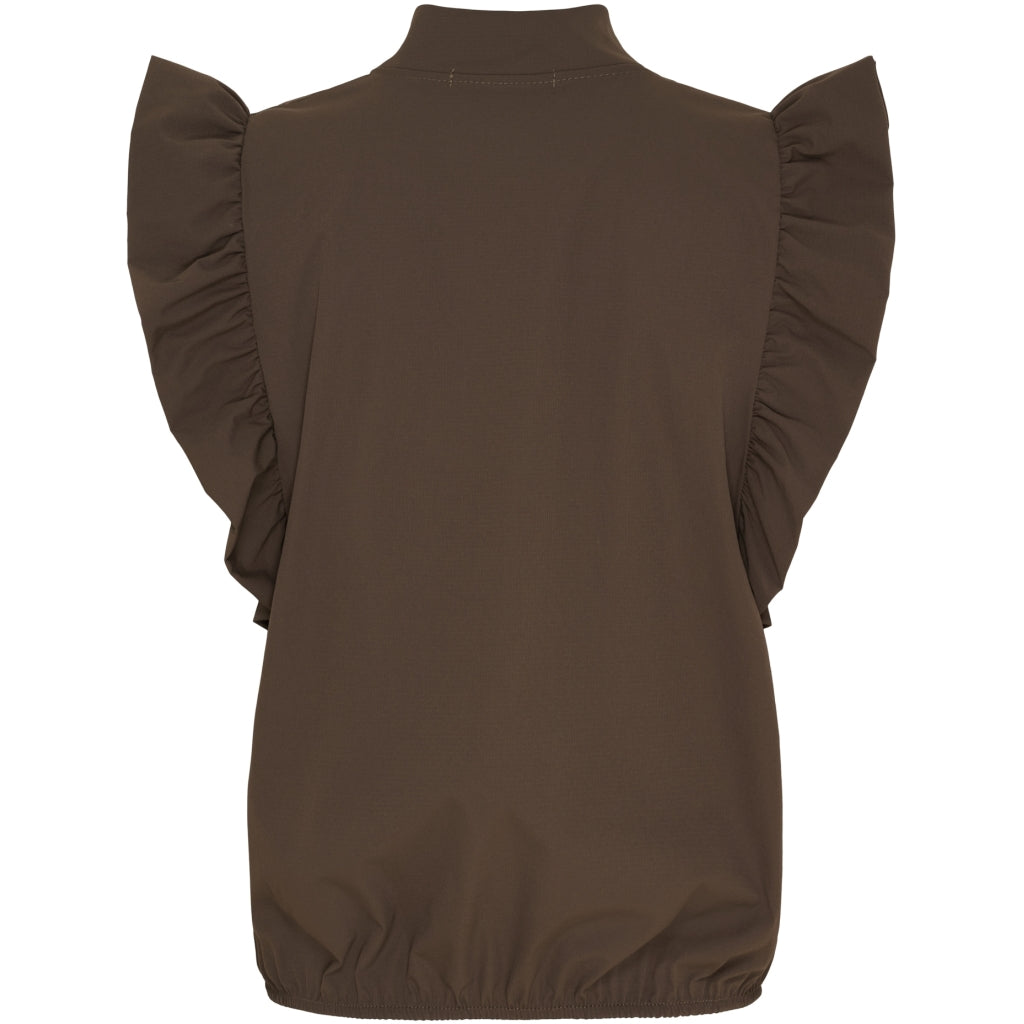 MARTA DU CHATEAU Marta du Chateau dame vest MdcJannie 58876M Vest Coffee