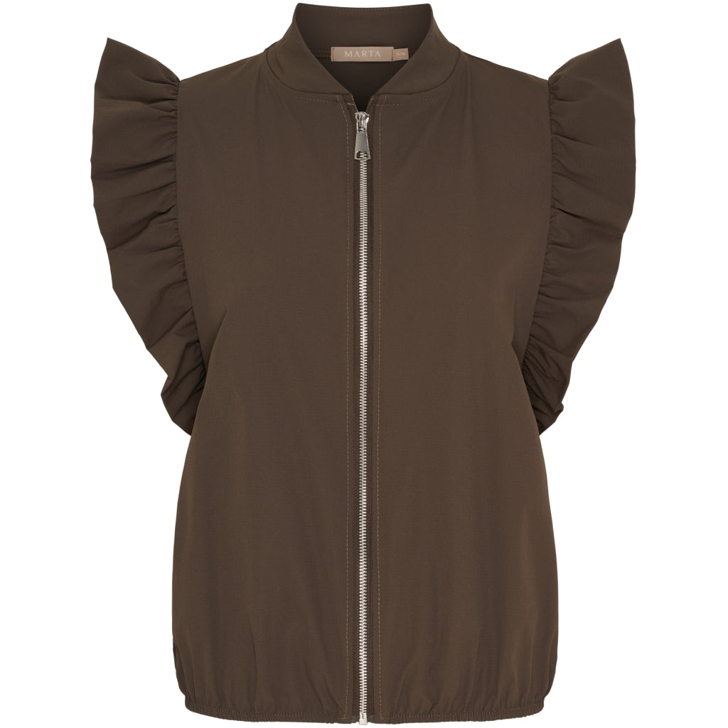 MARTA DU CHATEAU Marta du Chateau dame vest MdcJannie 58876M Vest Coffee
