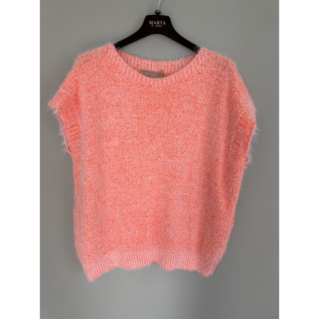 MARTA DU CHATEAU Marta du Chateau dame vest MdcLaya 8039 Knit Vest Orange