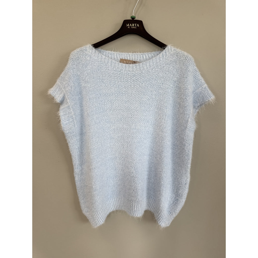MARTA DU CHATEAU Marta du Chateau dame vest MdcLaya 8039 Knit Vest Sky Blue