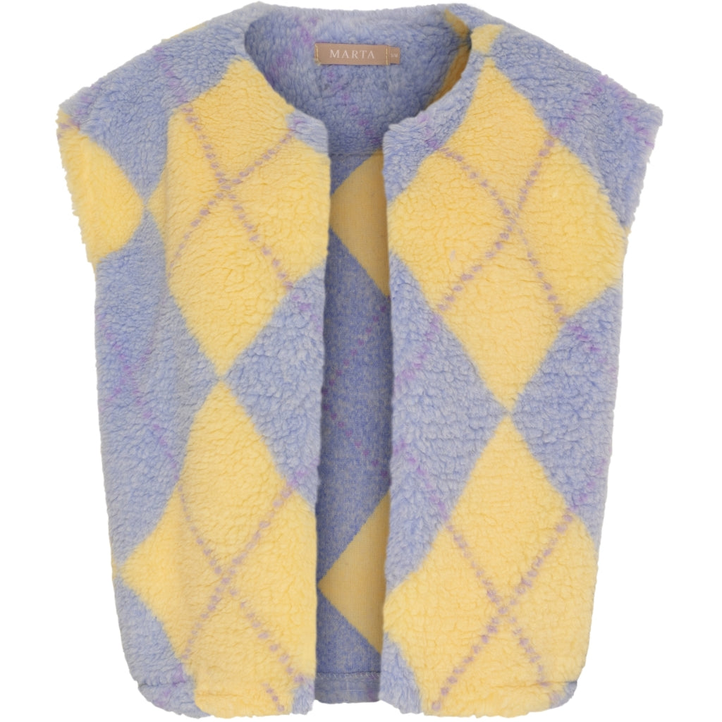 MARTA DU CHATEAU Marta du Chateau dame vest MdcPam 26801 Vest Blue/Yellow