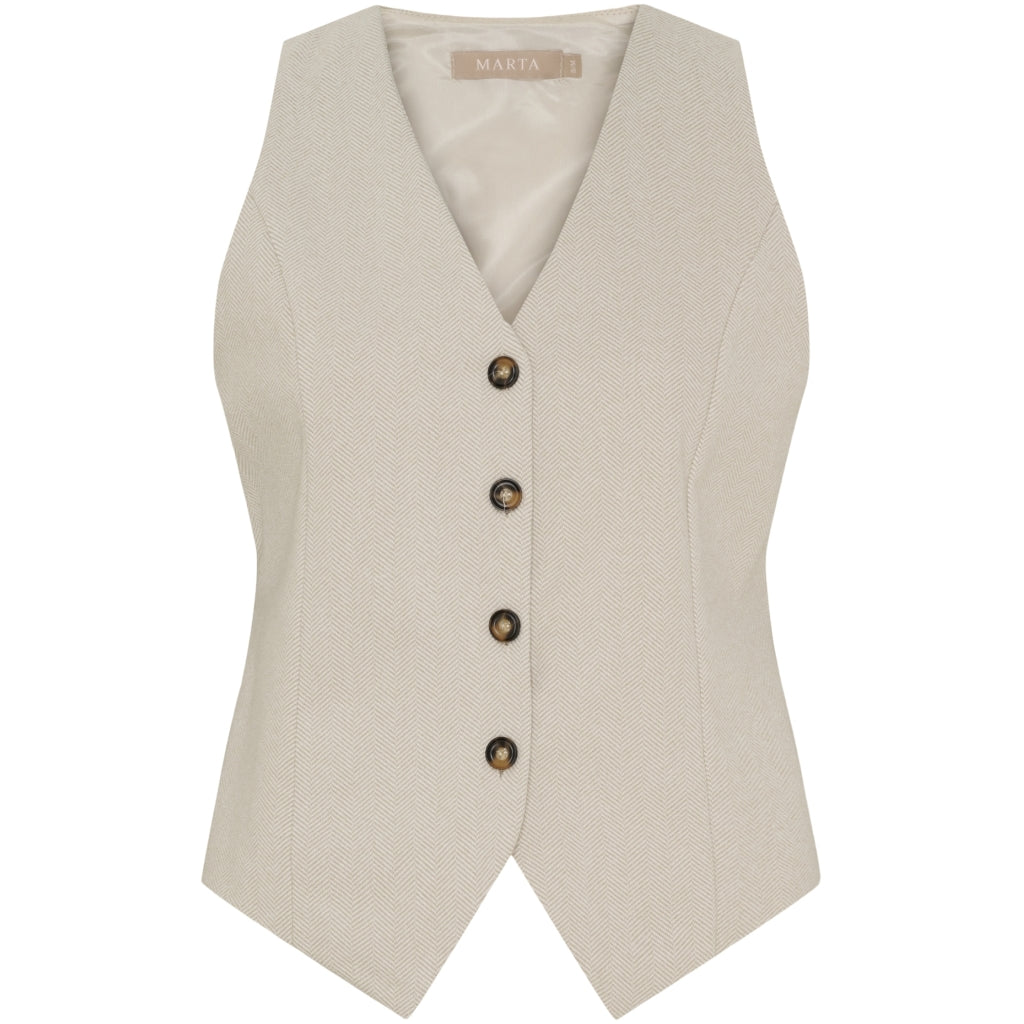 MARTA DU CHATEAU Marta du Chateau dame vest MdcRainey 248469 Vest Beige1