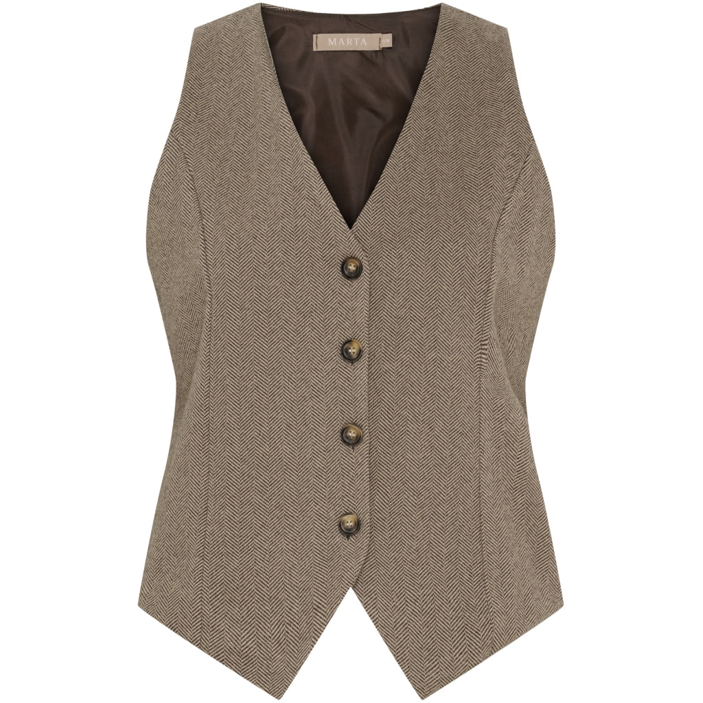MARTA DU CHATEAU Marta du Chateau dame vest MdcRainey 248469 Vest Brown4