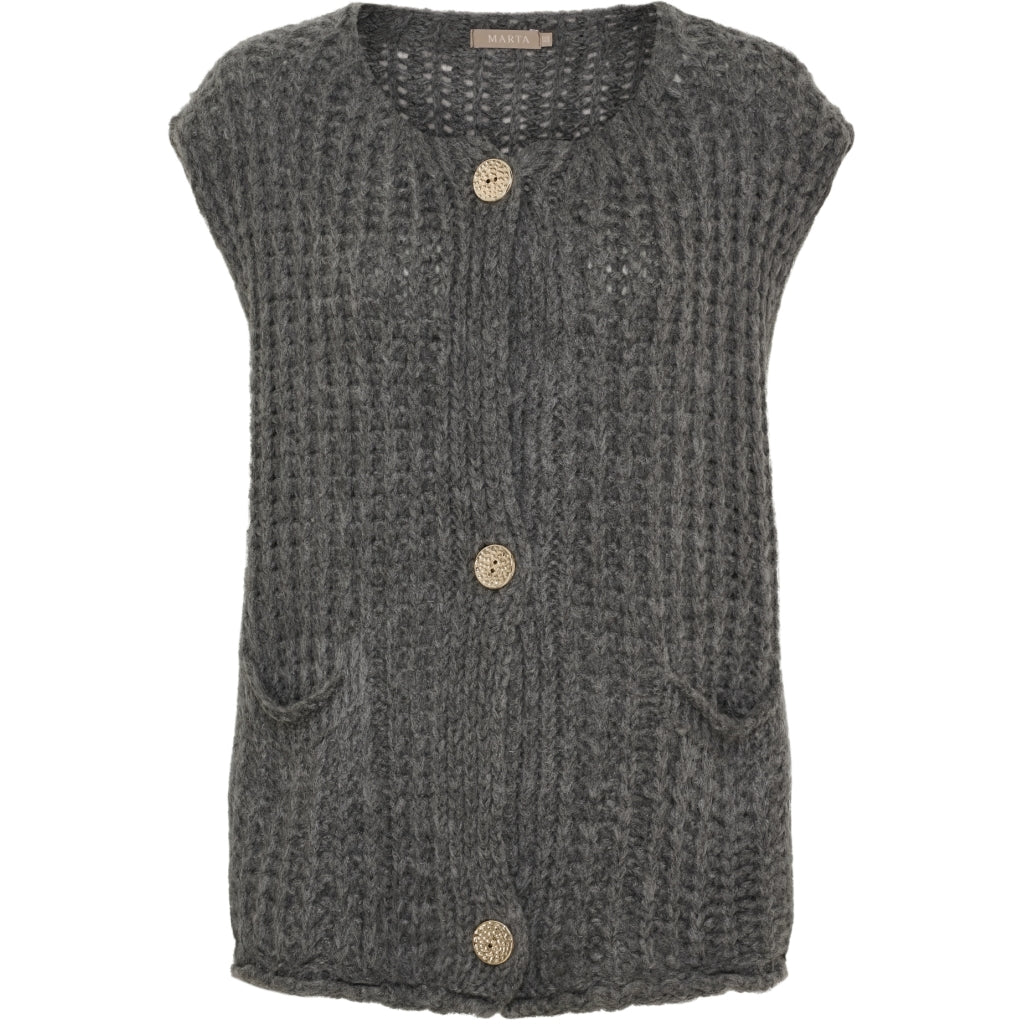MARTA DU CHATEAU Marta du Chateau dame vest MdcRuby 9567 Vest DarkGrey9518