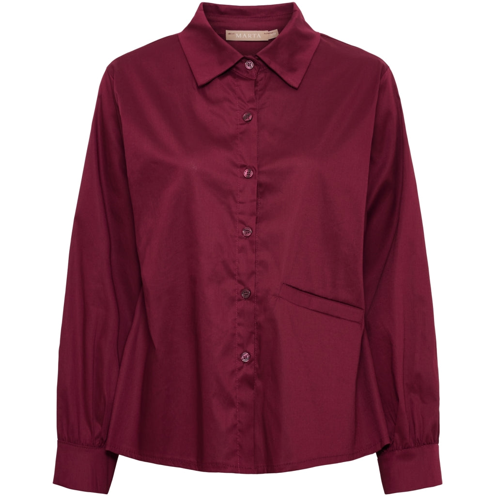 MARTA DU CHATEAU Marta du Chatrau Dame Skjorte MdcVaila 8926 Shirt Wine