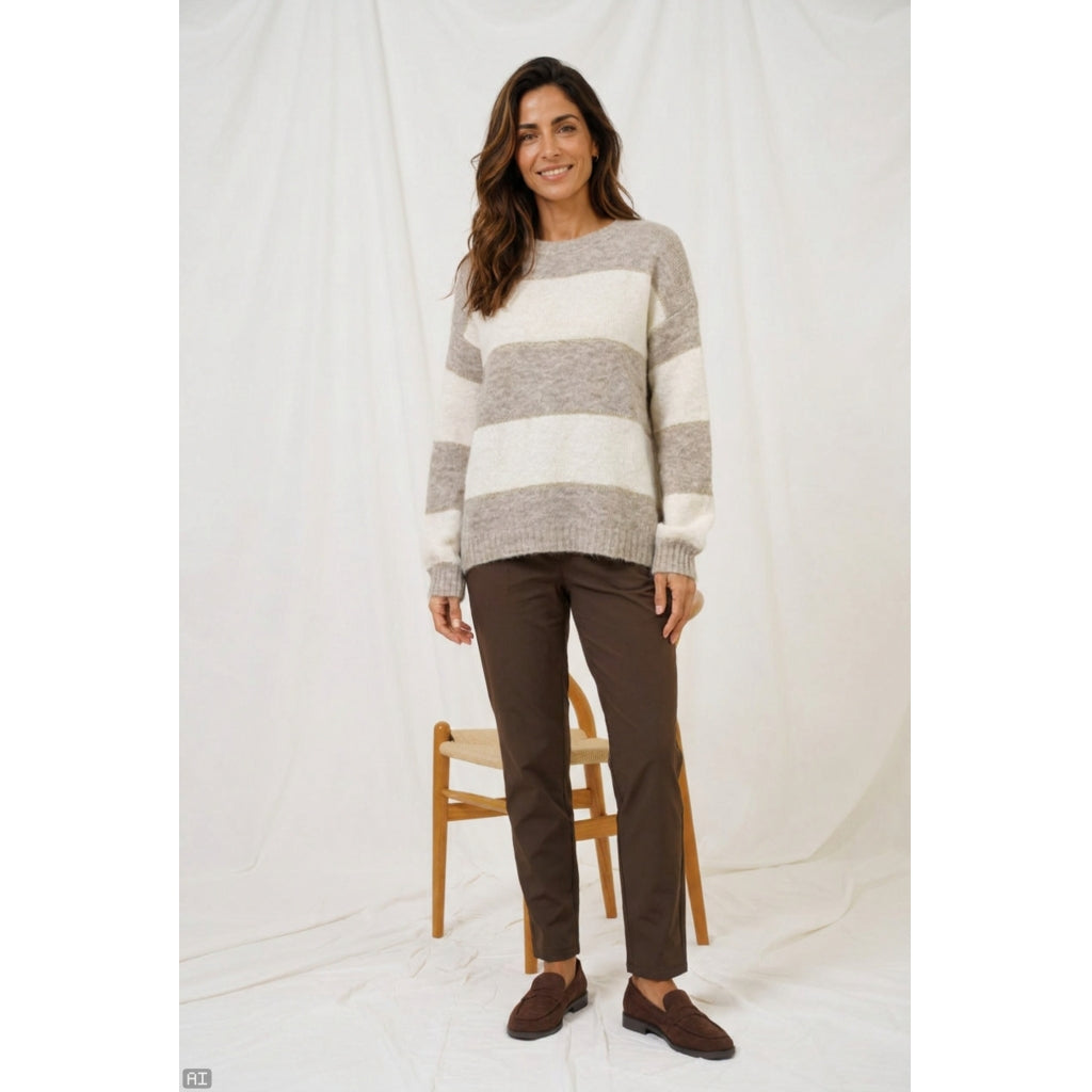 MARTA DU CHATEAU Marta du Cheatau Dame Strik MdcWildflower 3193-1 Knit Beige
