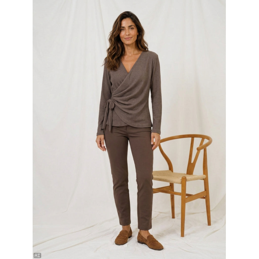 MARTA DU CHATEAU Marta du chateau Dame Bluse MdcTalina 1612- Blouse Moro