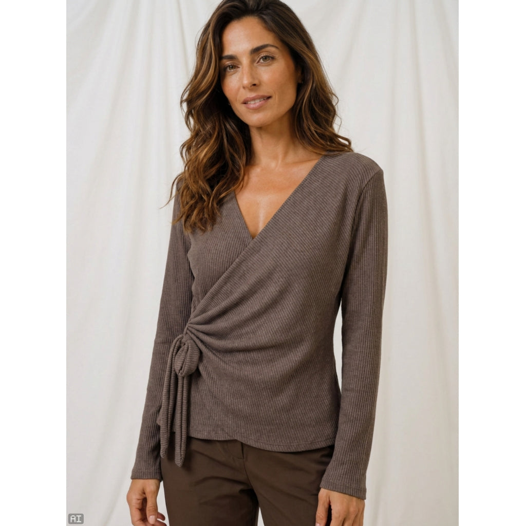 MARTA DU CHATEAU Marta du chateau Dame Bluse MdcTalina 1612- Blouse Moro