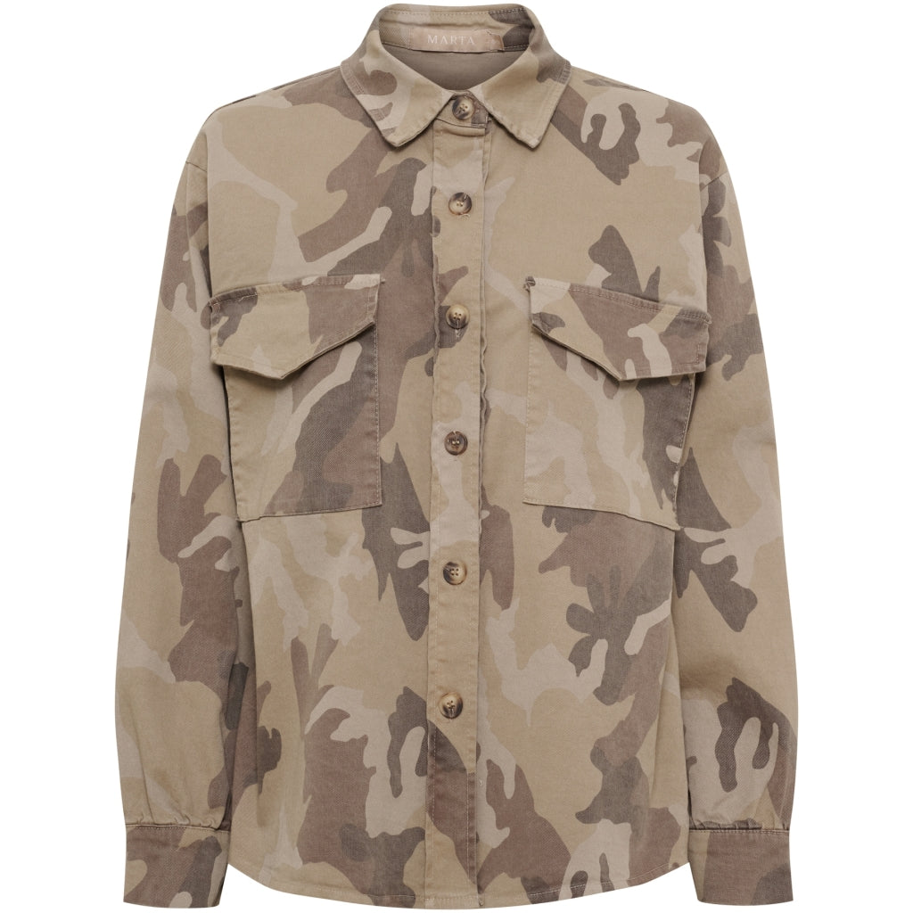 MARTA DU CHATEAU Marta du chateau Dame Jakke MdcMoonstone 68831 Jacket Beige camo