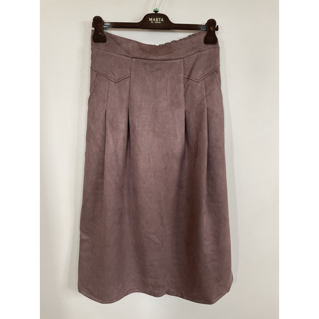 MARTA DU CHATEAU Marta du chateau Dame Nederdel MdcNandina 57123Suede Skirt Moro
