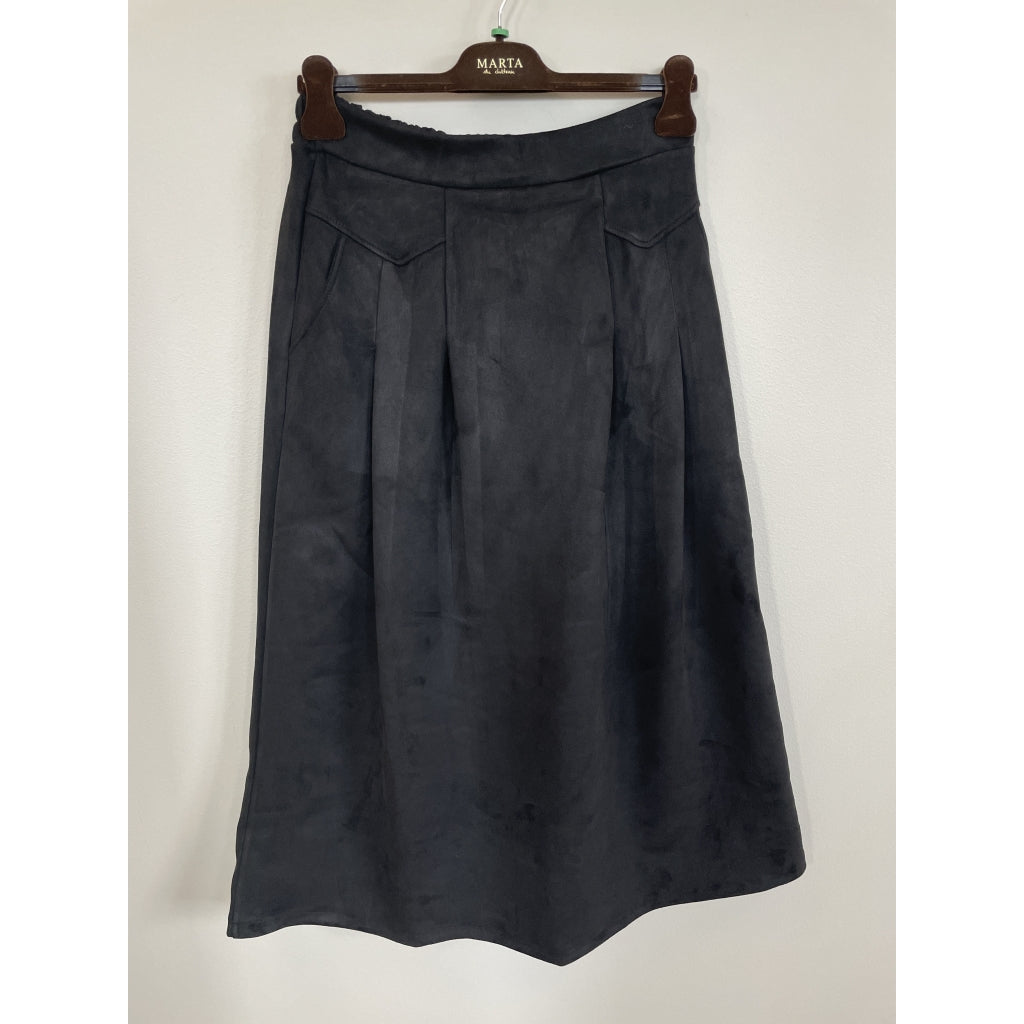 MARTA DU CHATEAU Marta du chateau Dame Nederdel MdcNandina 57123Suede Skirt Nero