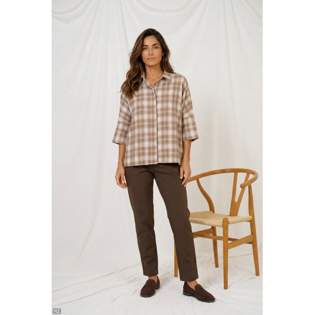 MARTA DU CHATEAU Marta du chateau Dame Skjorte MdcSantorini 268986 Shirt Beige