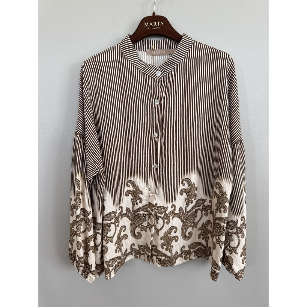 MARTA DU CHATEAU Marta du chateau Dame Skjorte MdcSequoia 8597 Shirt Marrone4602tpe