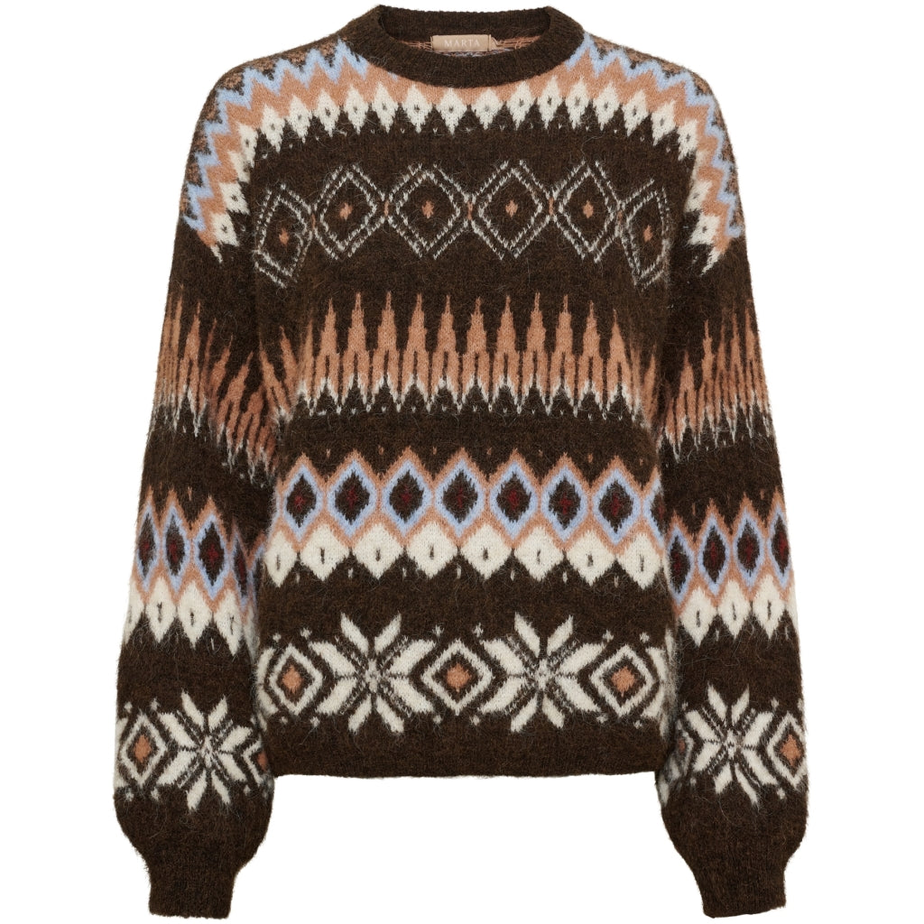 MARTA DU CHATEAU Marta du chateau Dame Strik MdcAsteria 8177 Knit Brown