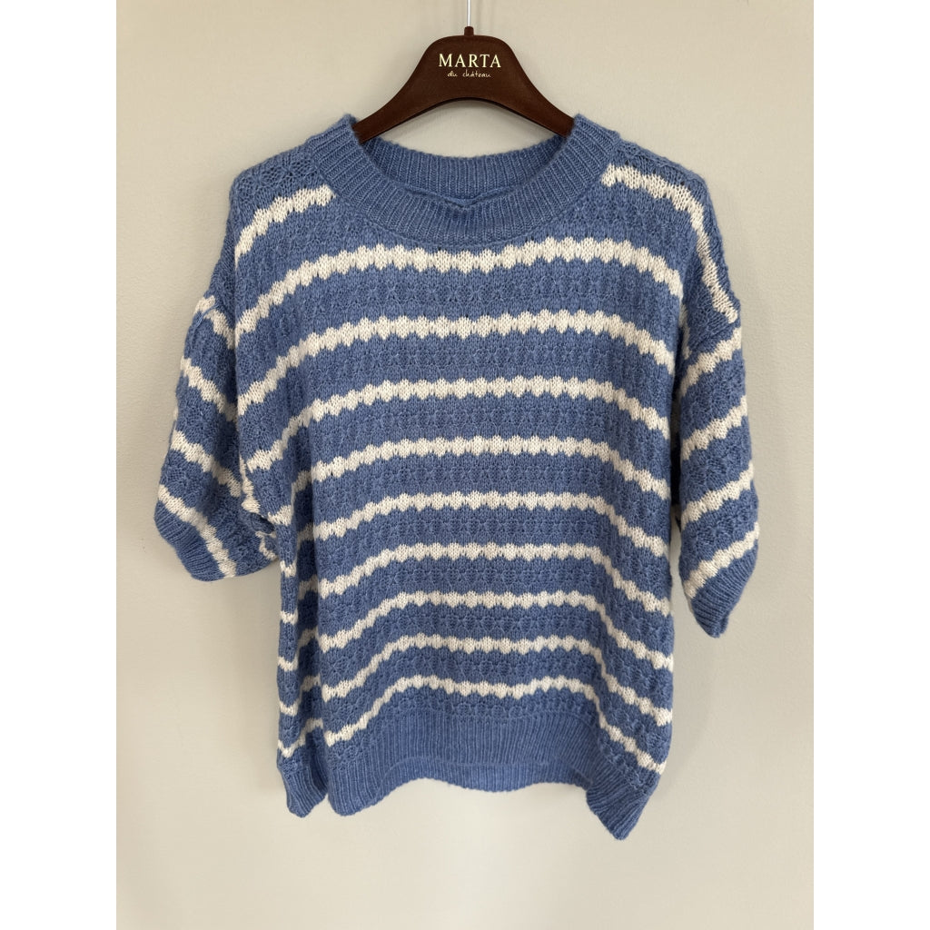 MARTA DU CHATEAU Marta du chateau Dame Strik MdcNayeli 65029 Knit Jeans Blue