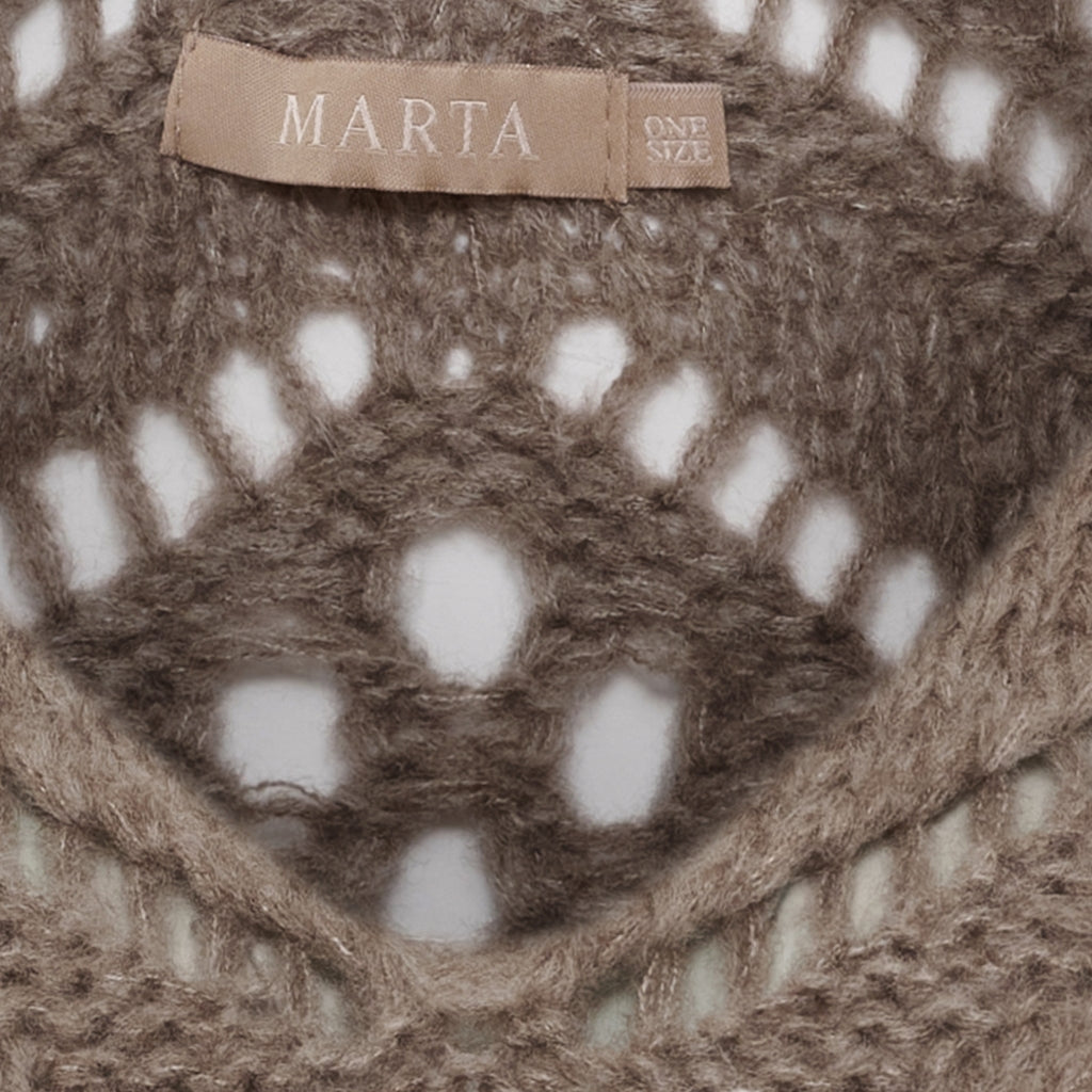 MARTA DU CHATEAU Marta du chateau Dame Strik MdcNieve 65033 Knit Fango