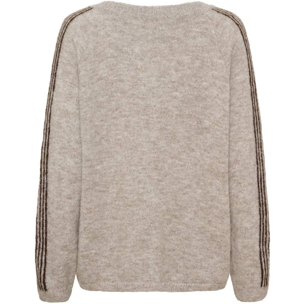 MARTA DU CHATEAU Marta du chateau Dame Strik MdcVellie 8154- Knit Cardigan Fango/Moro