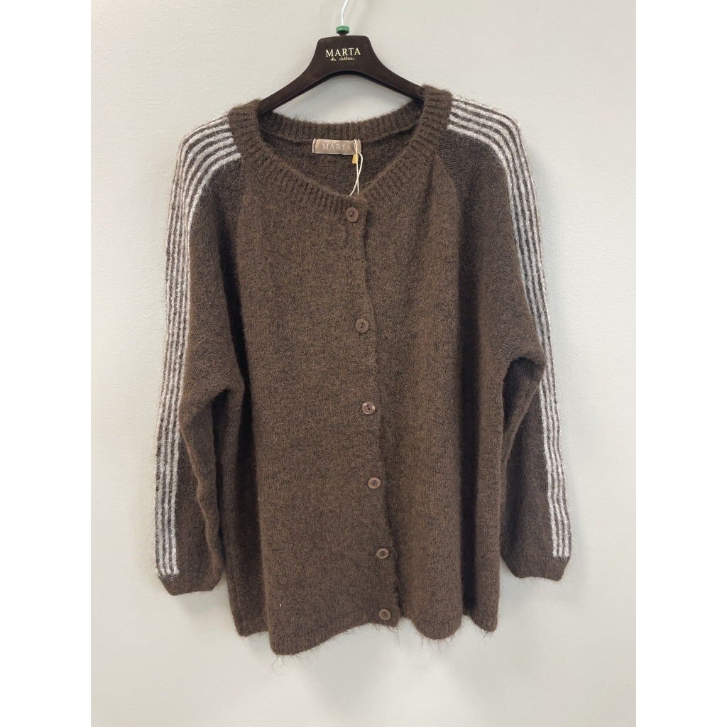 MARTA DU CHATEAU Marta du chateau Dame Strik MdcVellie 8154- Knit Cardigan Moro/Fango