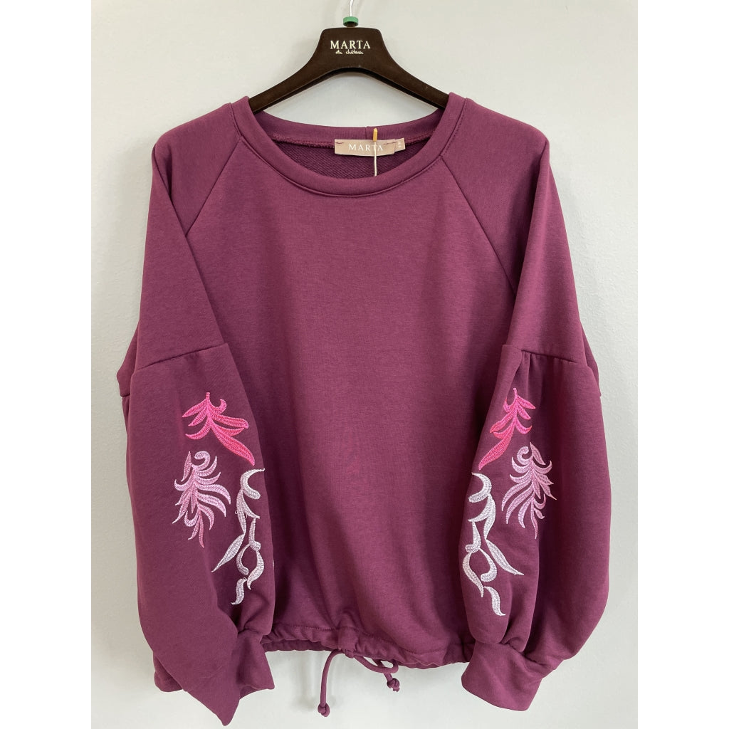 MARTA DU CHATEAU Marta du chateau Dame Sweatshirt MdcLuretta 8939 Sweatshirt Wine