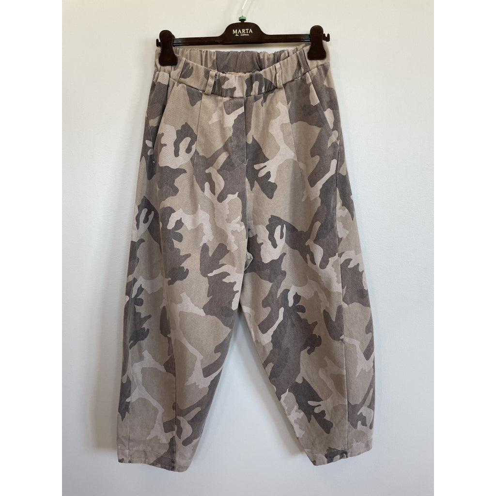 MARTA DU CHATEAU Marta du chateau Dame bukser MdcBeryl 16635Camo Pant Beige camo