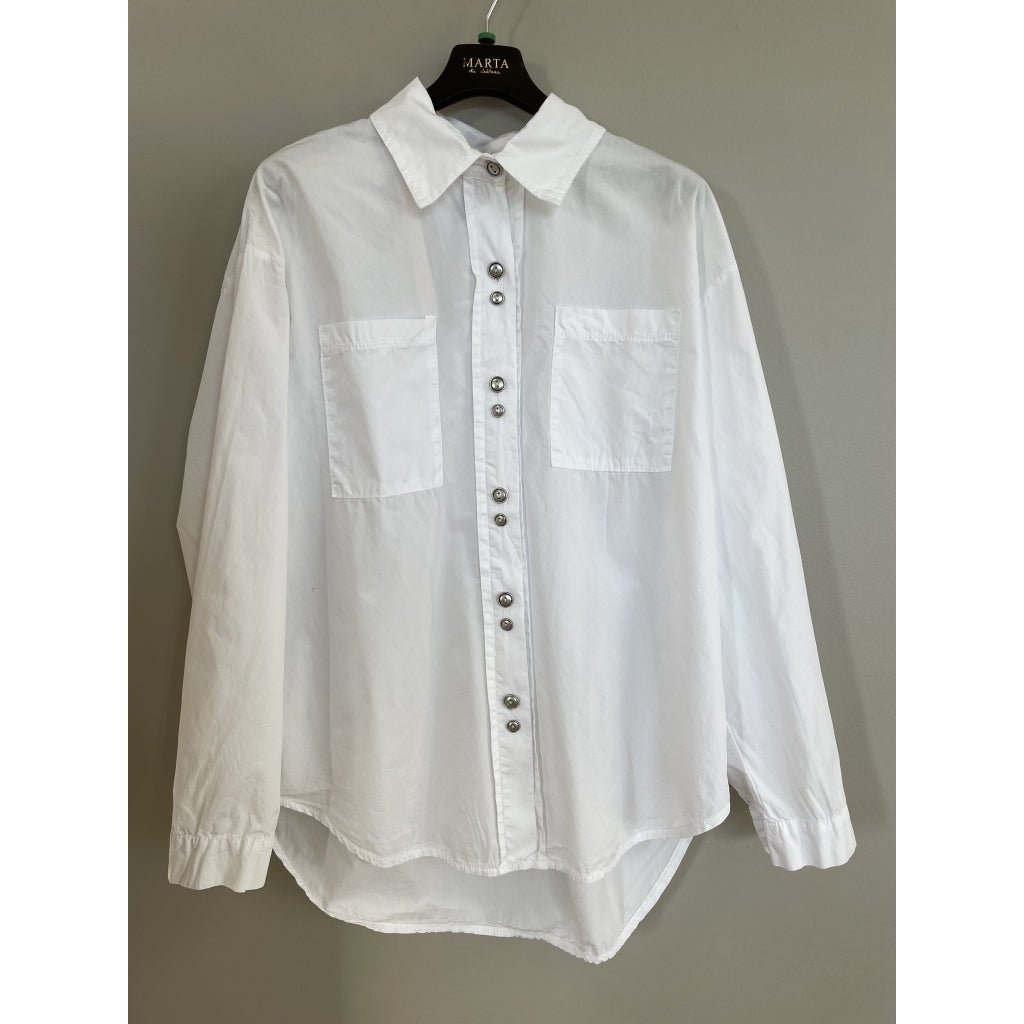 MARTA DU CHATEAU Marta du chateau Dame skjorte MdcHorizon 68870Gold Shirt White
