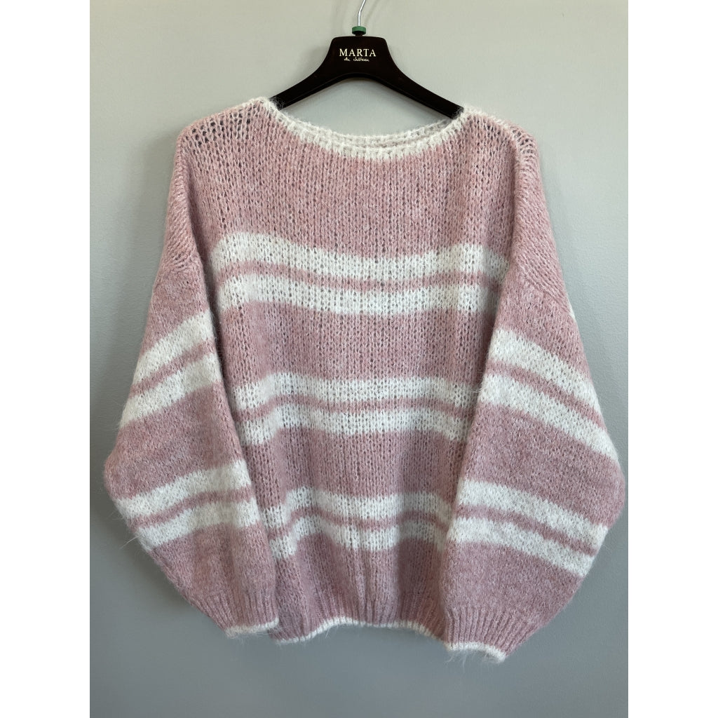 MARTA DU CHATEAU Marta du chateau Dame strik MdcAvellina 65969 Knit Rosa/Beige