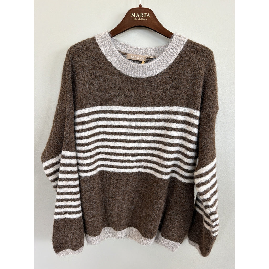 MARTA DU CHATEAU Marta du chateau Dame strik MdcSicilia 8155- Knit Choco