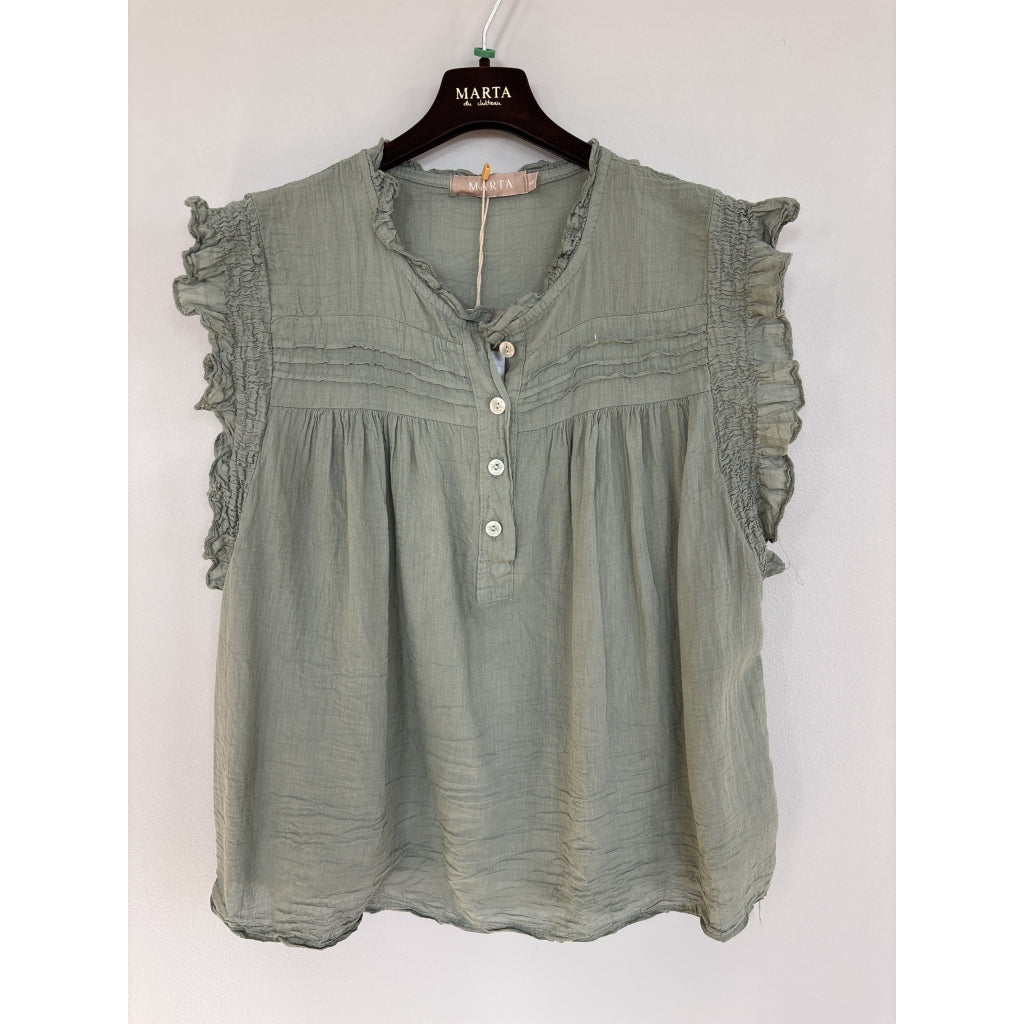 MARTA DU CHATEAU Marta du chateau dame Bluse MDCFAUNA 84380 Blouse Kaki